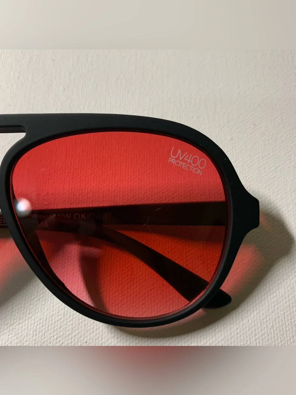 NEW IN BOX Black & red Okkia sunglasses  Red lenses